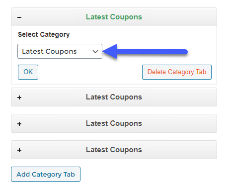 category tab